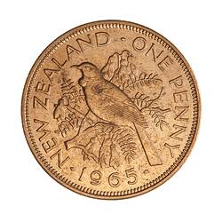 Coin - 1 Penny, New Zealand, 1965