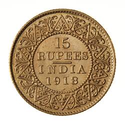 Coin - 15 Rupees, India, 1918