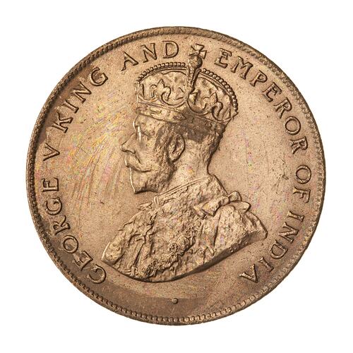 Coin - 5 Cents, Mauritius, 1917