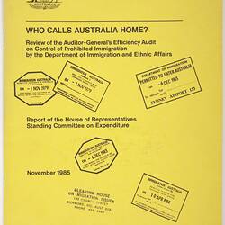 Yellow booklet with black printed text.