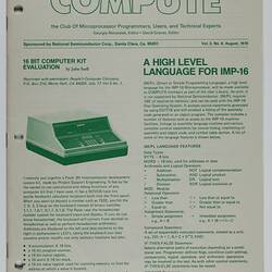 Newsletter - COMPUTE, Vol 2 No 8, Aug 1976
