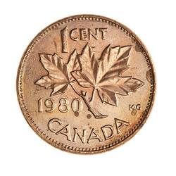 Coin - 1 Cent, Canada, 1980
