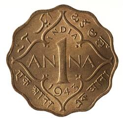 Coin - 1 Anna, India, 1943