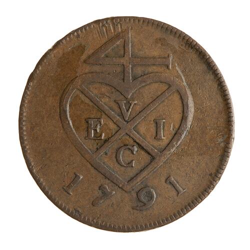 Coin - 1 Pice, Bombay Presidency, India, 1791