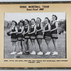 Photograph - Kodak Australasia Pty Ltd, Kodak Basketball Team, circa 1948