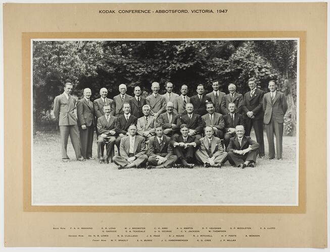 Group, Kodak Conference, Abbotsford, Victoria, 1947