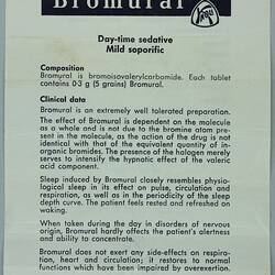 Leaflet - Drug, Bromural (Bromoisovalerylcarbamide), Knoll A.G. Chemical Works