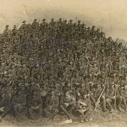 Australian Servicemen, B Company, 44th Battalion, 3rd Division, 1st A.I.F., France, World War I, 21 Mar 1918