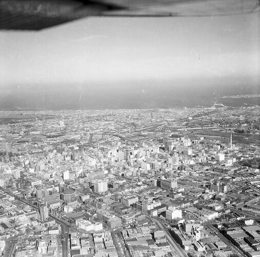 Negative - Aerial View of Melbourne, circa 1965