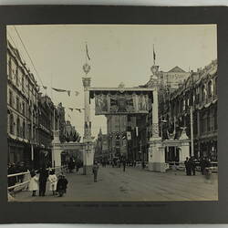 Photograph - Federation Celebrations, 'The German Citizens Arch, Collins Street', Melbourne, May1901