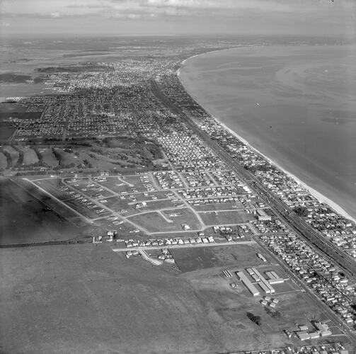 Negative - Aerial View of Aspendale & Edithvale, Victoria, 1964