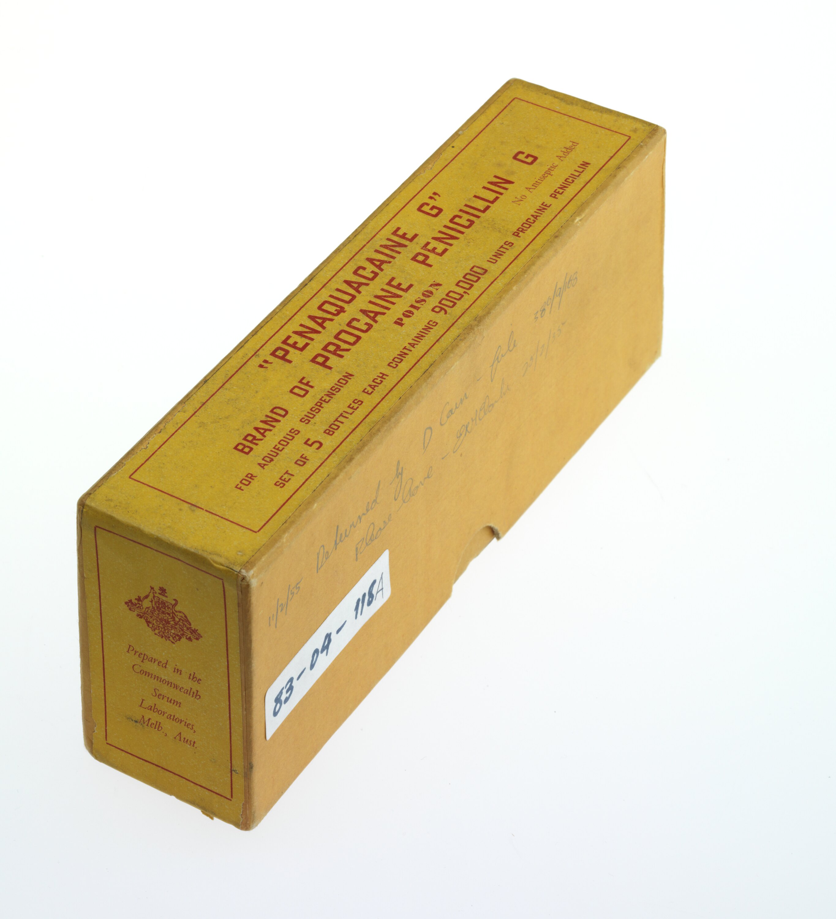 ペニシリン　30-thirty-Univers Penicillin Bottle Pack - Penaquacaine G, Batch No PL20