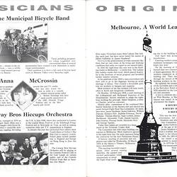 Booklet - Victorian Arts Centre, 'Strike A Light', 1987