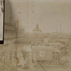 Photograph - Hospital Ship Salta With Ambulances & Wounded, World War I, 1915-1918