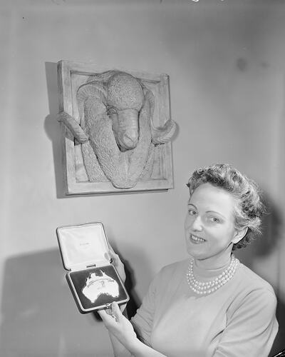 Australian Wool Board, Portrait of Miss Nan Sanders, Victoria, 25 Aug 1959