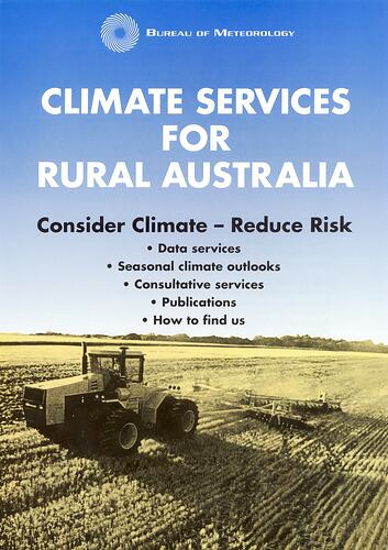 Leaflet - Bureau of Meteorology, 'Climate Services for Rural Australia', 1991