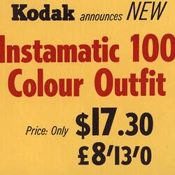Price Ticket - 'Instamatic 100 Colour Outfit'