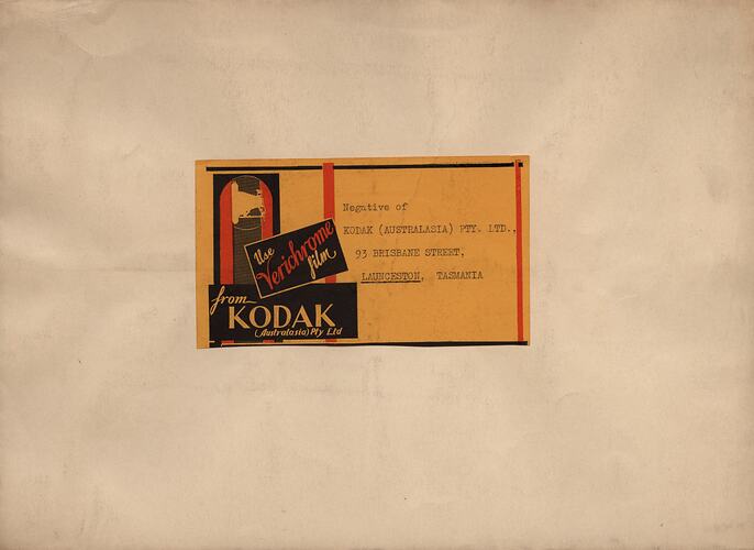 Envelope with Kodak label in centre.