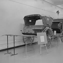 Copy Negative -  Albert Car 'Jingle' on Display, Institute of Applied Science (Science Museum), Swanston Street, Melbourne, 1960s