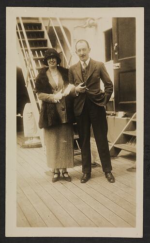 Edgar Rouse & Wife On Ship
