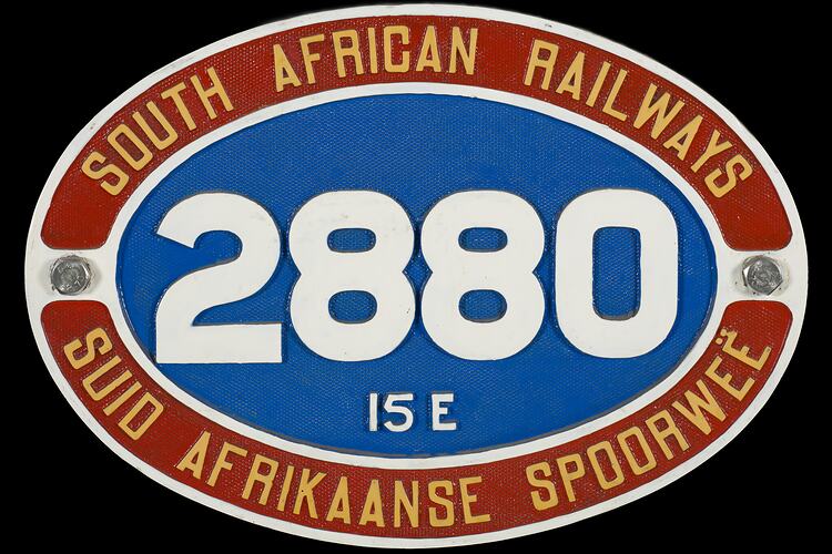 Locomotive Number Plate - South African Railways