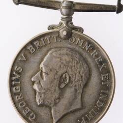 Medal - British War Medal, Great Britain, Lieutenant Leslie Tweedie, 1914-1920 - Obverse