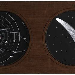 Lantern Slide - Astronomical, Multiple Slide, 'Orbit of Comet' and 'Comet of 1680', England, circa 1847
