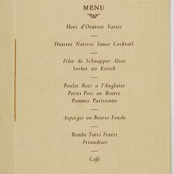 Programme - Kodak Australasia Pty Ltd, Mr Emery Huse Welcome Dinner, Sydney, 20 Feb 1939, Page 3