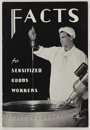Booklet - Kodak Australasia Pty Ltd, 'Facts for Sensitized Goods Workers', circa 1946-1956, Front Cover