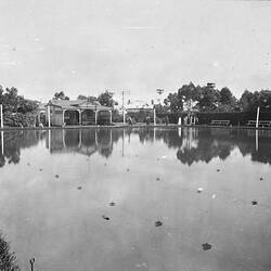 Photograph - Sunshine Bowling Green under flood, Sunshine, Victoria, 1950