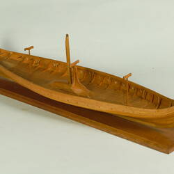 Model view from above, to bow starboard side.