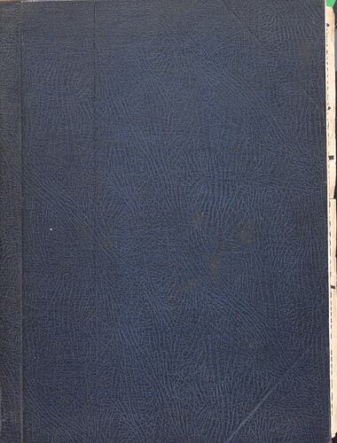Blue cover of book.