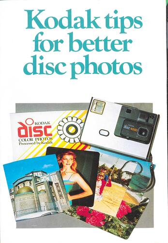 Cover page with camera and photographs.