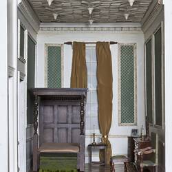 Dolls' House - F.A. Clemons, 'Pendle Hall', 1940s, Room 19, Oak Bedroom, Furnished
