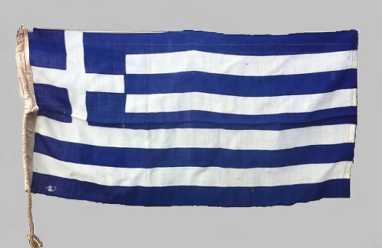 Flag - Greece (Dark Blue), Dr Constantine Kyriazopoulos, Greek Consulate, Melbourne, 1920s