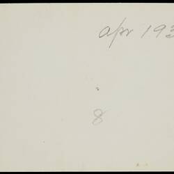 Back of photograph. Handwritten date in pencil.