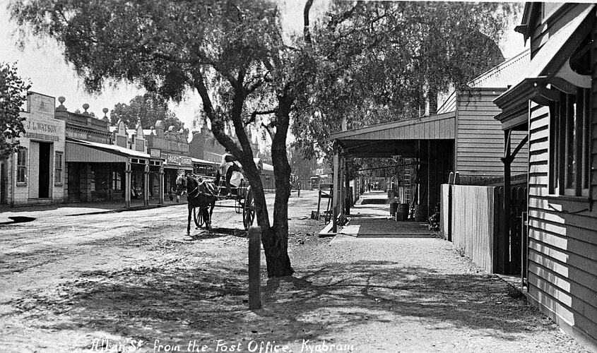 ALLAN ST. FROM THE POST OFFICE, KYABRAM.