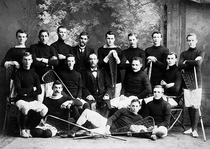 Negative - Lacrosse Team, Melbourne, Victoria, circa 1900