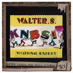 Lantern Slide - 'Walter S. Binks, Vocational Expert', circa 1930s