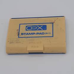 Stamp Pad - 'Cox', Plastic, 'Taiwan', 1950-2000