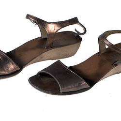 Sandals - Rapisardi, Wedge Heel, Bronze Leather, 1970s
