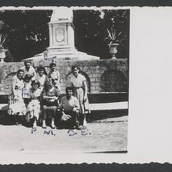 Photograph - Coxhead Family in Front of Cenotaph, Fremantle, Australia, 1958