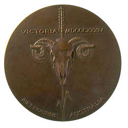 Medal - Melbourne & Victorian Centenary, Australia, 1934