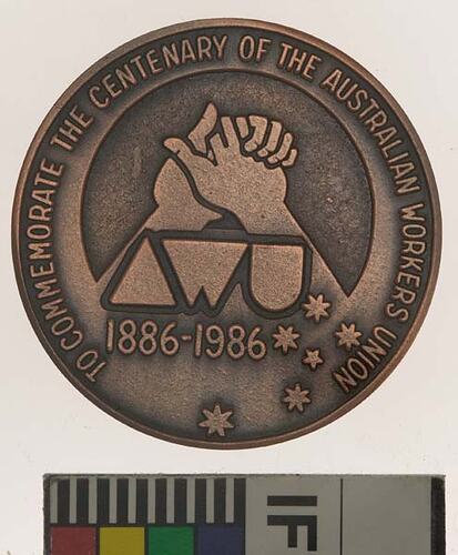 Medal - Centenary of Australian Workers Union,1986 AD