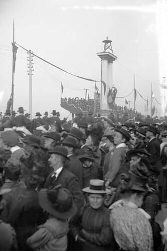 Stereograph - Glass, Stockmen's Parade, Federation Celebrations, Melbourne, 1901