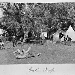 Photograph - 'Gent's Camp', by A.J. Campbell, Phillip Island, Victoria, Nov 1902