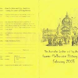 Leaflet - The Australian Lesbian and Gay Archives, Queer Melbourne History Walk, February 2003