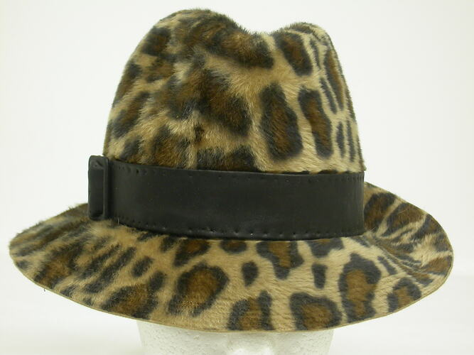 Hat - Leopard Skin Print, front view