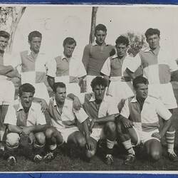Male soccer team.