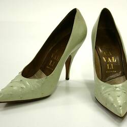Shoes - Cavalli, Court Stiletto, Green Leather, 1960s